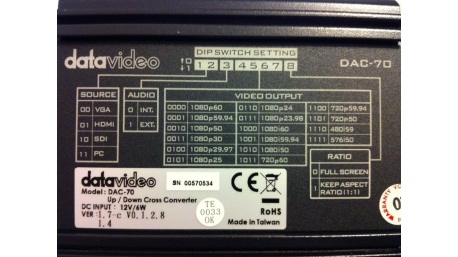 Convert Datavideo DAC-70