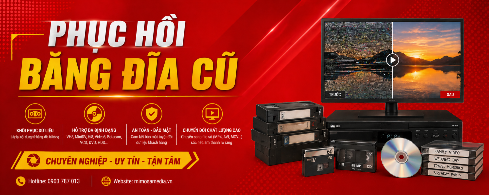 Banner phục hồi băng đĩa cũ